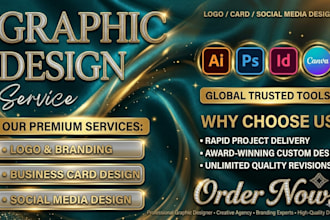 design modern logo, business card, and social media kit