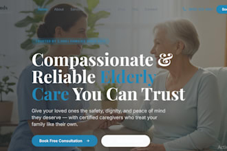 build wix caregiver website wix elderly care home care website assisted living