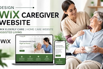 design wix caregiver website wix elderly care home care website medical website