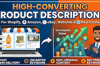 write high converting product descriptions and ad copy