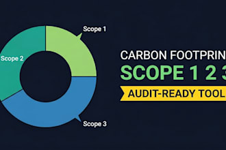 create automated scope 1 2 3 carbon footprint calculator in excel