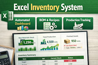 build advanced excel inventory management system with dashboard