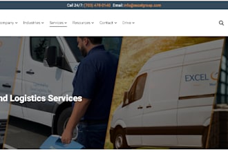 design medical courier delivery website