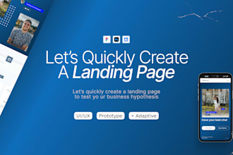 quick design creation for a landing page