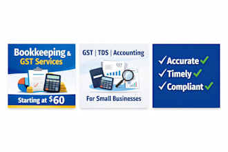do bookkeeping, gst filing, tds and accounting for your business