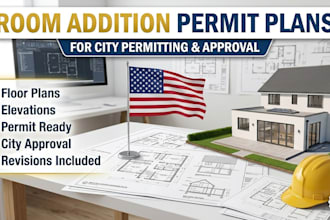 room addition permit drawings for city approval fast, house extension plans