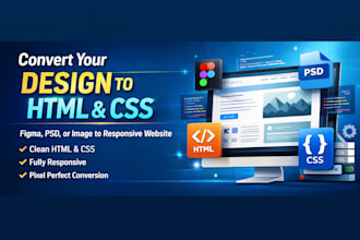 convert figma, PSD or image to HTML CSS