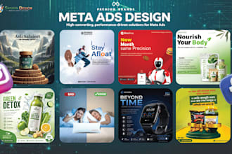 design premium product ads and static banners for meta ads campaign