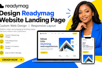design readymag website landing page custom web design responsive layout
