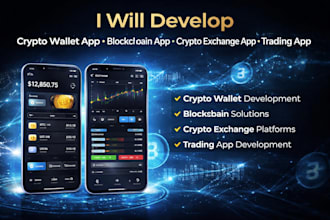 develop crypto wallet app blockchain app crypto exchange app trading app