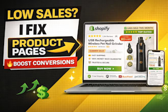 design a high converting shopify product page or landing page for dropshipping