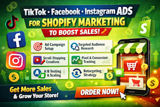 run tiktok facebook and instagram ads to boost shopify sales
