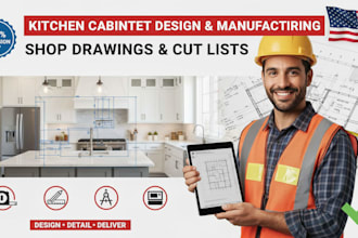 create kitchen cabinet shop drawings for manufacturing