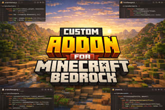 create custom minecraft bedrock addons