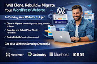 clone wordpress hostinger website rebuild website godaddy bluehos ionos
