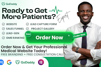 design a medical website for doctors and clinics that gets patients