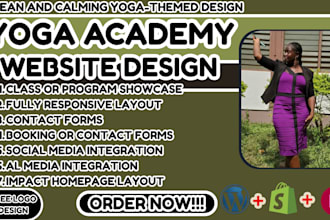 yoga website design, yoga academy website, fitness website design, wellness web