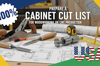 prepare a cabinet cut list for woodworking or cnc production