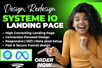 design systeme io sales funnel, landing page and setup meta pixel tracking