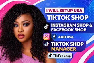 setup USA tiktok shop facebook shop instagram shop and USA tiktok shop manager