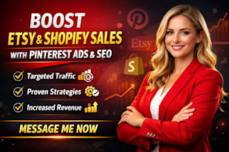 manage pinterest ads and marketing for etsy and shopify sales