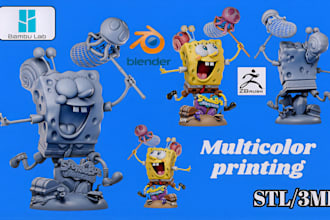 convert stl to 3mf split and color 3d model bambu lab multicolor 3d printing