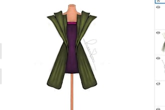 draw a fashion design or dress sketch