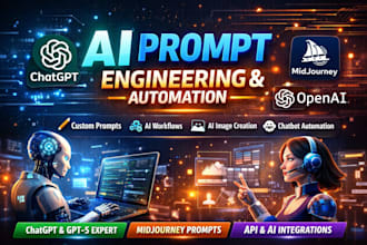 design custom ai prompts chatgpt prompts ai automation workflows ai tools setup
