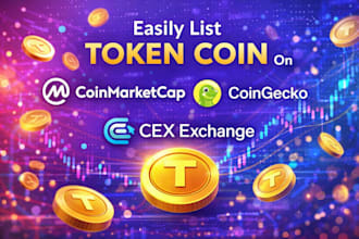 easily list token coin on coinmarket cap coingecko  cex exchange