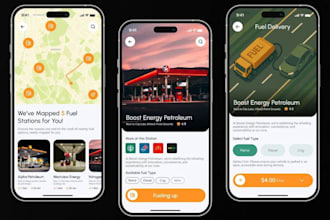 develop fuel delivery app, gas delivery app, fleet management app, logistics app