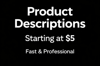 beginner copywriter for product descriptions
