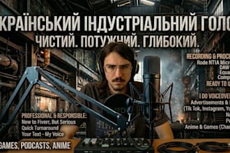record dark ukrainian voice over for your video or ads