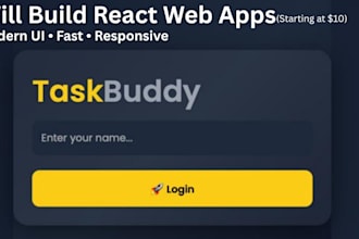 build a modern react web app with premium UI