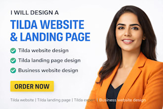 design a modern tilda website tilda landing page or business website design