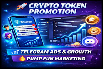 promote your crypto token with telegram promotion, ads and pump fun marketing