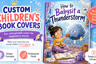 design children book cover activity book cover print ready kids book cover