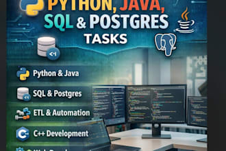 do python ,java task, computer science, programming, sql, database, postgres