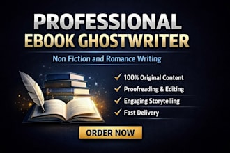 be your non fiction ebook proofreader ghostwriter and romance ghost book writer