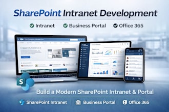develop sharepoint intranet, sharepoint site and business portal