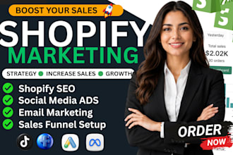 boost shopify sales, promote ecommerce website marketing google meta ads traffic