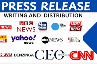professional PR distribution on 450 sites publish press release in 24 hour