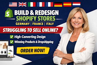 build germany italy shopify store redesign france dropshipping website