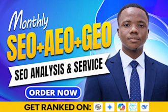 optimize monthly website GEO SEO aeo, local and off page backlink building