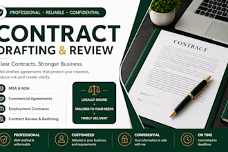 draft and review professional business contracts and agreements