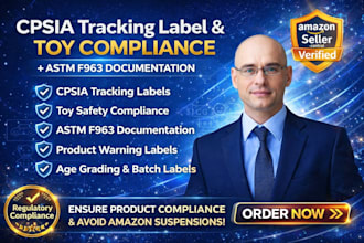 create cpsia tracking label, toy compliance and astm f963 documentation