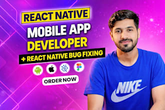 build react native mobile app as a react native developer