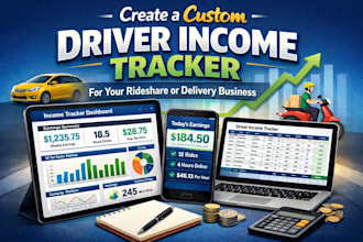 create a custom driver income tracker for your rideshare or delivery business