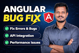 debug and fix angular app issues, errors, and API integration problems