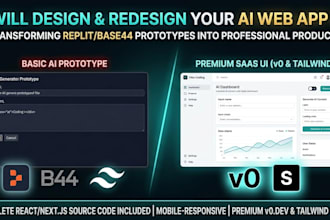 design premium ai app UI using v0 dev and tailwind