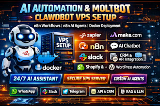 n8n worflow deploy moltbot clawdbot openclaw ai assistant on vps mac mini docker
